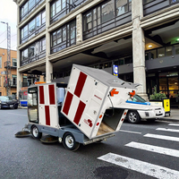 Balayeuse de voirie électrique autoportée Mihi Hippo, nouvelle machine de nettoyage, aspirateur pour usage municipal, avec fonction de vidange automatique