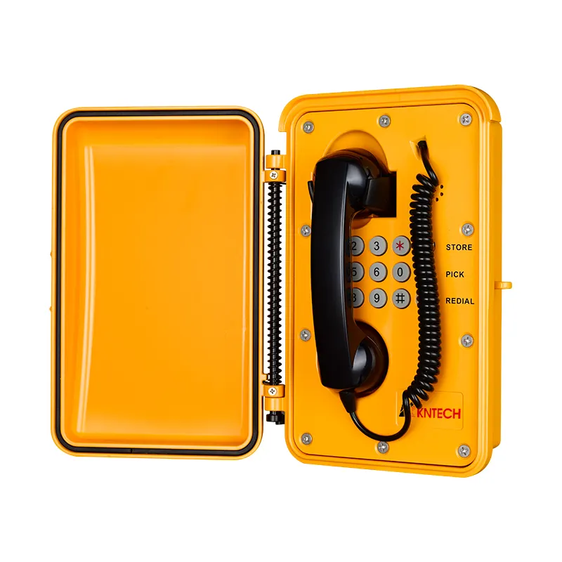 En plein air D'urgence Téléphone IP Étanche Téléphones avec IP66 Porte de Protection Couverture KNSP-01T3J