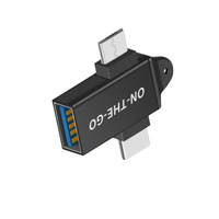 Adaptateur OTG 2 en 1 USB 3.0 femelle Micro USB Type-C connecteur mâle pour Samsung tablettes téléphones Android OTP Protection utilisation sur ordinateur portable