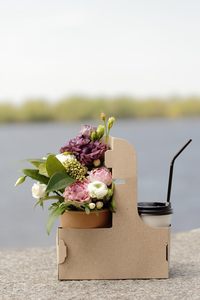 Porte-gobelets à café personnalisé, écologique, en kraft gaufré, pour 2/3/4 gobelets en papier avec poignée - Product Image 2