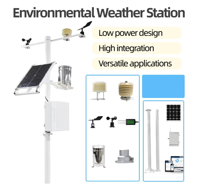 BOY-AWS Professional Outdoor Automatic Wireless Weather Station Solar PV CO2 Sensor Environmental Agriculture Hydrology