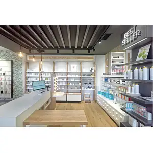 Hout Drogisterij Cunter Idee Ontwerp Meubels Planken Display Stand Retail Medische Winkel Kabinet Geneeskunde Showcase Aangepaste
