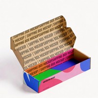 Boîtes d'expédition en papier kraft en forme d'avion avec logo personnalisé et gaufrage, emballage ondulé pour cosmétiques et soins personnels