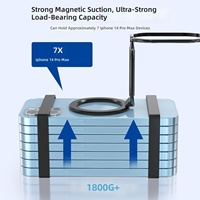 Support de téléphone portable magnétique en alliage d'aluminium argenté, réglable en hauteur, rotatif, anti-corrosion, portable, pour bureau et tableau de bord de voiture