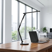 Lampe de bureau LED à bras articulé en aluminium, à intensité variable, avec chargement USB, lampe de lecture respectueuse des yeux pour la maison, le bureau et l'étude