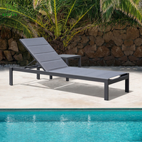 Hôtel balcon lit de soleil mobilier d'extérieur Patio Chaise longue lit en aluminium transat plage chaises longues pour piscine