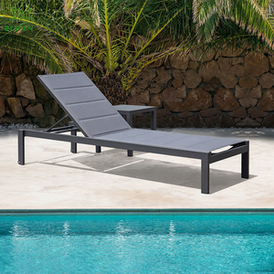 Hôtel balcon lit de soleil mobilier d'extérieur Patio Chaise longue lit en aluminium transat plage chaises longues pour piscine - Product Image 1