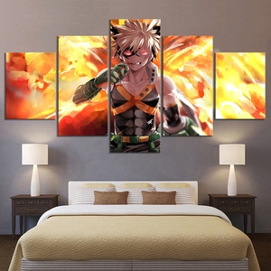 โปสเตอร์อนิเมะอนิเมะอะนิเมะของฉัน,<span class=keywords><strong>Bakugo</strong></span> โปสเตอร์ภาพวาดตกแต่งบ้านทำจากผ้าใบสไตล์ญี่ปุ่น5ชิ้น - Product Image 4