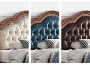 Classique en bois sculpté en cuir américain classique luxe king size modèles de <span class=keywords><strong>lit</strong></span> design classique ensemble de meubles de chambre avec banc - Product Image 6