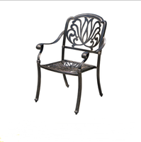 Ensemble de table et de chaises en aluminium moulé pour l'extérieur, fer forgé, loisirs, balcon, jardin en plein air, cour