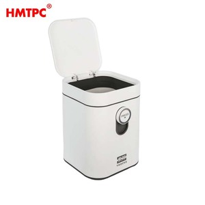 Hmtpc Flip Top Trash Can 10L <b>Square</b> Intelligent Indoor Waste <b>Bin</b> For Home Kitchen Office Toilet - Product Image 5