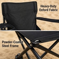 Fauteuil pliant d'extérieur, chaise de camping, de pêche, de loisirs, portable, avec dossier et accoudoirs, pour la plage, les voyages et la détente