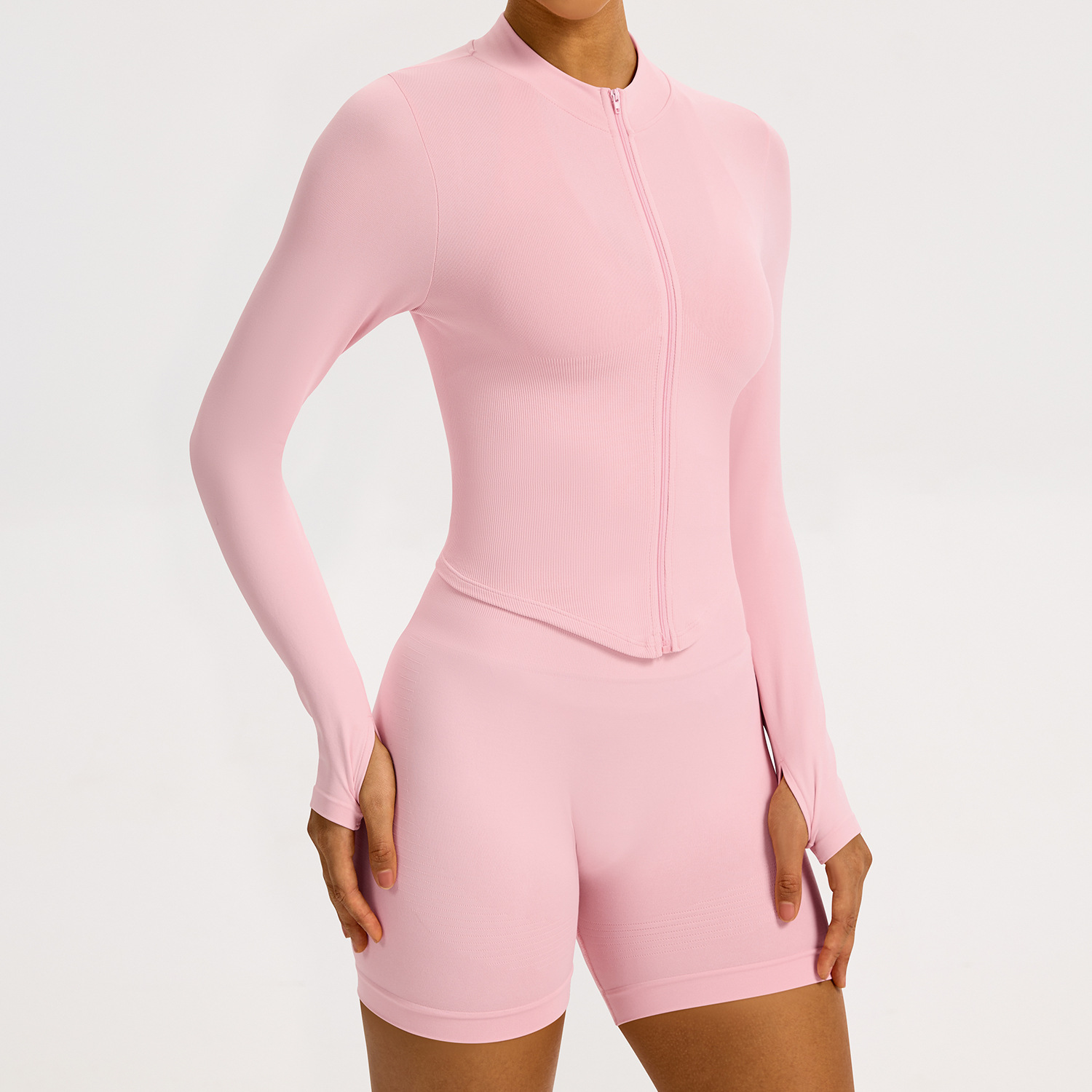 Peach Pink coat+shorts