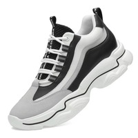 Nouvelles chaussures de sport pour hommes, décontractées, élégantes, tendance, respirantes, style basket-ball, antidérapantes, semelle épaisse, tissu extensible