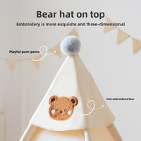 Tente d'été Montessori en toile de coton style indien moderne pour enfants, en pin de Nouvelle-Zélande, pour la maison et la salle de jeux