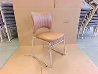 Chaises de bureau portables à bas prix, empilables, à dossier bas, pour salles de réunion