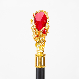 Canne décorative ornée de pierres précieuses, élégante et luxueuse, avec poignée en strass, accessoire de cosplay pour fêtes, vente en gros - Product Image 3
