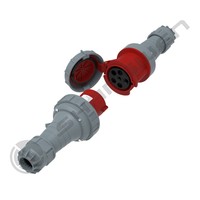 Prise industrielle IP67 mâle-femelle, coupleur étanche 5 broches 63 A, modèle CEE IEC pour extérieur, connecteur triple