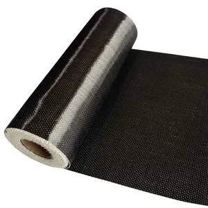 400gsm tek yönlü siyah karbon fiber kumaş tek yönlü karbon fiber karbon fiber takviye yapı için