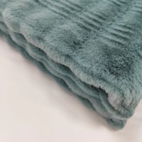 Plaid décoratif en fausse fourrure de lapin, jacquard 3D, doux et moelleux, pour canapé et lit, idéal pour la maison en hiver