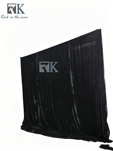 RK Black Velvet Drape Curtain for Event Backdrop Decoration Elegant Style - Product Image 1