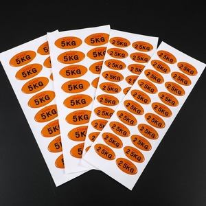 Étiquettes autocollantes ovales Wan Hong 5kg 25kg en PVC pour la logistique, autocollants de poids, impression personnalisée - Product Image 1