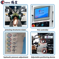 Machine automatique de montage de talons latéraux Tenghong, équipement de fabrication de chaussures à commande informatique, prix usine, pour chaussures à bout carré