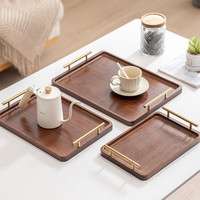 Plateau à thé en bois avec poignée, design moderne, capacité 2-3L, fonction de rangement, accessoires pour table à thé Kung Fu, rectangulaire, individuel