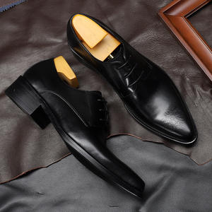 Zapatos de Vestir para Hombre Estilo Británico, Zapatos Oxford de Negocios con Cordones, de Cuero Genuino, Zapatos Planos para Conducir, Mocasines para Hombre - Product Image 3