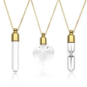 Botol Kaca Mini untuk Perhiasan, Liontin Parfum, DIY Essential Oil, Wadah Lanugo, Kalung Vial untuk DIY Rambut Janin/Liontin Botol - Product Image 1