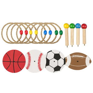 CE CPC personalizado niños 10cm 4 bolas cuerda de cáñamo RingtossRope lanzamiento círculo juego equipo competición deportes patio trasero juego deportivo - Product Image 3