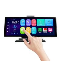 10,26 pulgadas 4 + 64GB Android 10 Auto coche DVR 4G WiFi ADAS salpicadero cámara de salpicadero GPS Navi Carplay espejo retrovisor cámara grabadora de vídeo