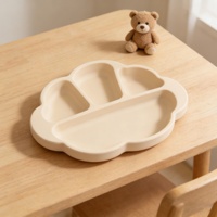 Assiettes en silicone de qualité alimentaire pour bébés et tout-petits, design divisé, sans BPA, écologiques, réutilisables, assiette à dîner pour tout-petits, best-seller