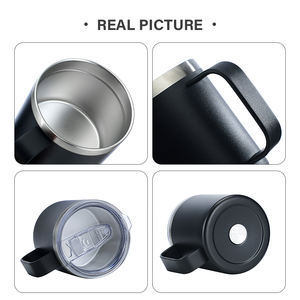 Vaso de Cerveza Moderno de Acero Inoxidable con Asa, 24 oz, Recubrimiento en Polvo, para Viajes, Nuevo y en Oferta - Product Image 4