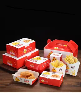 Compostable tùy chỉnh Togo nhanh Hot chip container Burger Hộp lấy đi thực phẩm Takeaway hộp giấy kraft Sushi bao bì OEM