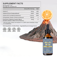 Complément Liquide Détoxifiant Liposomal Végétalien à Base de Clinoptilolite et de Zéolite, Marque Privée OEM, avec Vitamines B, Probiotiques et Prébiotiques