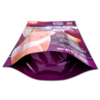 Pochette debout à surface brillante étanche de qualité supérieure de 8oz 10oz pour emballage de complément alimentaire avec votre propre logo