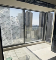 Ventana Corredera Panorámica de Aluminio con Marco Negro Moderno, Venta al Por Mayor de Fábrica, para Balcón Exterior de Apartamentos de Gran Altura