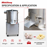 35kg/uur Commerciële RVS Knoflook Schilmachine Luchtgedreven Voedselverwerkingsapparatuur BS-TP35 voor Fabriek OEM ODM
