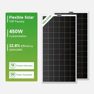 Profesyonel özel yapılmış 450W Flex yapıştırıcı GÜNEŞ PANELI Monocrystalline silikon Film esnek güneş panelleri