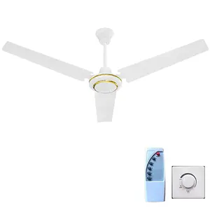 Fabricant de moteur BLDC 56 pouces ventilateur de plafond domestique industriel économie d'énergie DC12V ou panneau solaire, AC 220V, avec télécommande