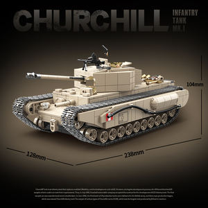 Ensemble de jouets de construction de chars militaires pour garçons Churchill ank avec soldats - Product Image 3