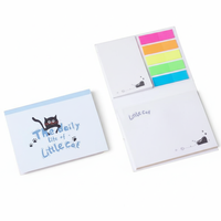 Meilleures ventes en gros de papeterie personnalisée : Blocs-notes adhésifs 2-en-1, autocollants adhésifs, blocs-notes en papier PET 5 couleurs
