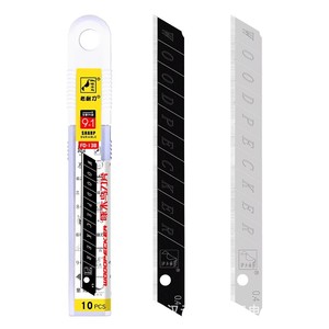 ใบมีดคัตเตอร์อเนกประสงค์ Woodpecker ขนาด 9 มม. ผลิตจากเหล็กคาร์บอน รุ่น FD-13B สำหรับงานฝีมือและการตัดวอลเปเปอร์ - Product Image 1