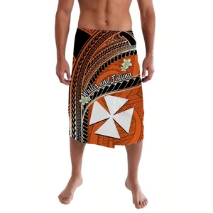 Wallis et <span class=keywords><strong>Futuna</strong></span> Lavalava Happy Independence Day Tribal Style Design Bonfire Party Men Dress OEM Wholesale Island Clothes Custom - Product Image 5