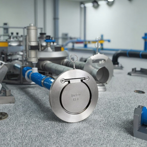 Shanghai Liangong manuale di potenza idraulica DN50 valvola di ritegno a oscillazione singola sportello/tipo Wafer per applicazioni di acqua a Gas - Product Image 3