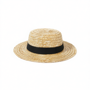Sombrero de Paja con Borde Ancho de 7 cm y Adorno de Cinta, Protección Solar para el Verano - Product Image 2