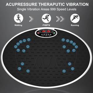 Mesin Latihan Pelat Getaran, Pijat Bergetar Seluruh Tubuh, untuk Latihan Rumah dan Membentuk dengan Pita Resistensi Loop, Jarak Jauh - Product Image 5