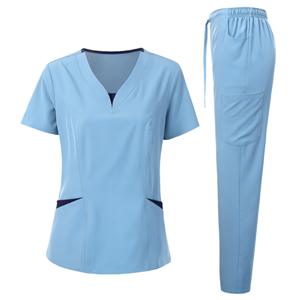 Uniformes naturels écologiques Ensemble de gommage pour jogging extensible pour femmes Service d'hôpital durable Maison de soins infirmiers Vêtements quotidiens - Product Image 3