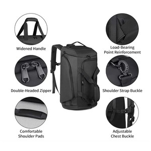 Bolsa de Gimnasio Grande Personalizada de 45L, Bolsa Deportiva Tipo Duffel para Hombres y Mujeres, Bolsa de Viaje para Fin de Semana, Bolsa de Mano con Compartimento para Zapatos - Product Image 4